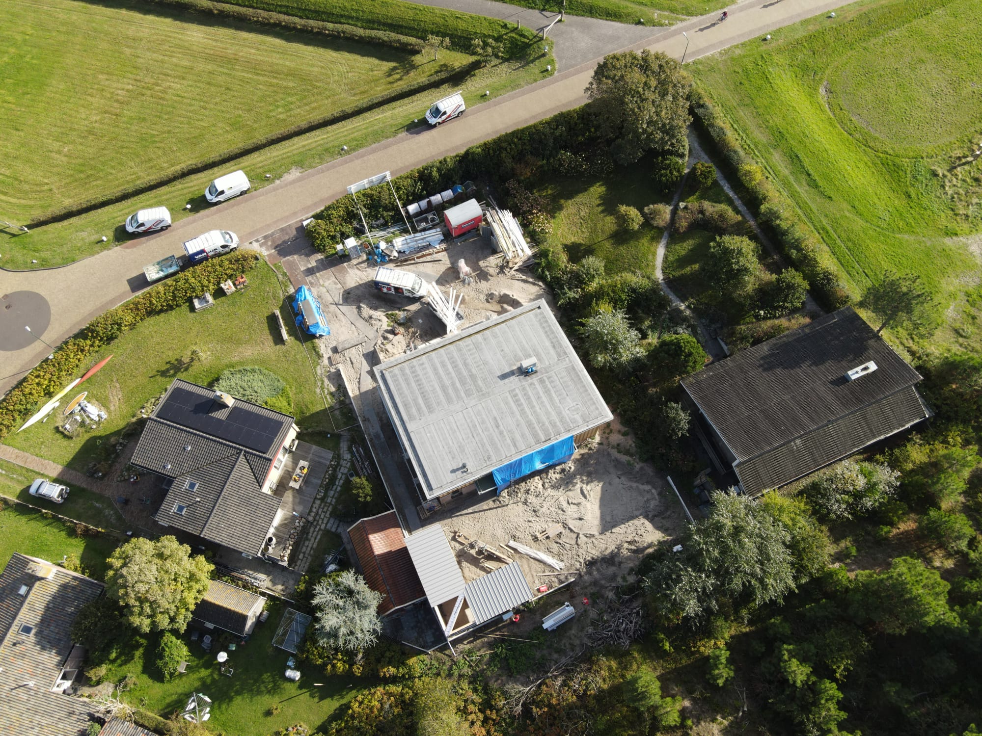 Dronebeelden van ruwbouw Vlieland